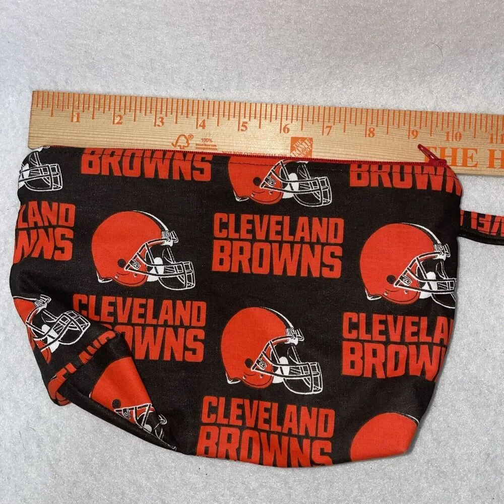 Cleveland Browns Football Sports Team Pouches Coin/Makeup/Travel/Pen Cases